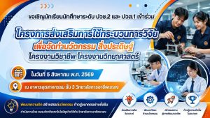 ประชาสัมพันธ์โครงการส่งเสริมการใช้กระบวนการวิจัย